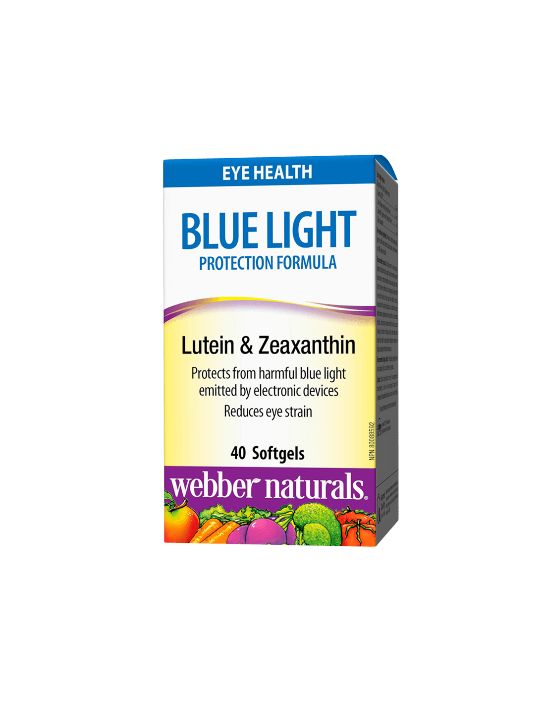 Fórmula de luteína y zeaxantina para una visión fuerte - Protección de luz azul - Protección de dispositivos digitales, 40 cápsulas Softgel
