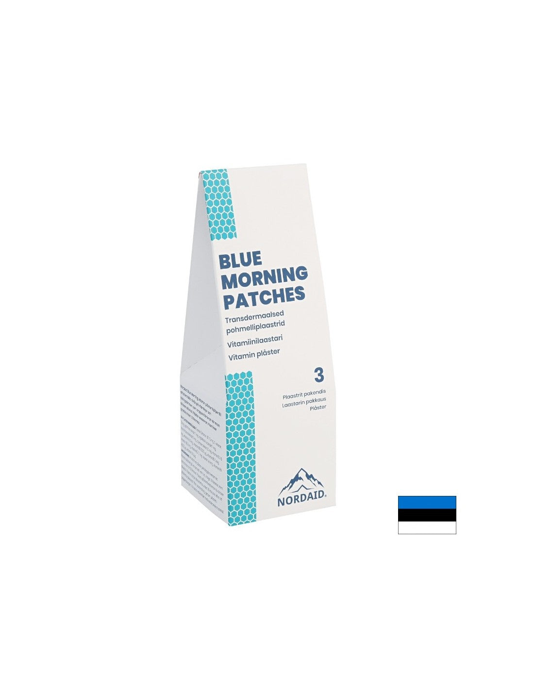 Transdermal patches with vitamins and herbal extracts "Blue Morning", 3 pieces Nordaid