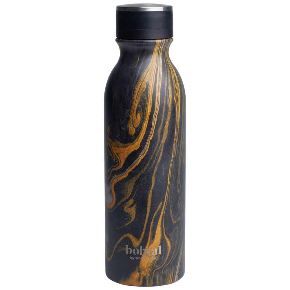 Bohtal geïsoleerde kolf | Black Marble - 600 ml