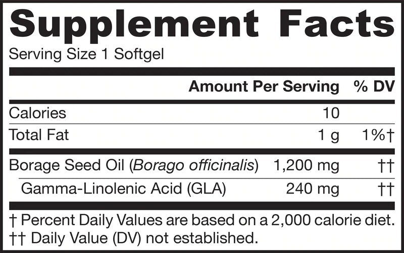 Borage (GLA) 1200 mg - 120 Gel capsules