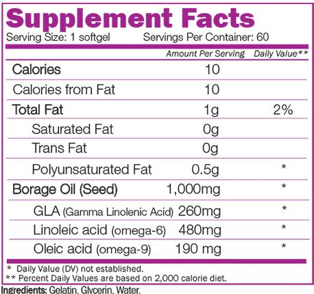 Aceite de borraja - 60 cápsulas de gel