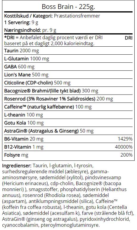 Šéf mozek | Nootropic s Bacopa, Rhodiola & Lion's Mane - 225 gramů