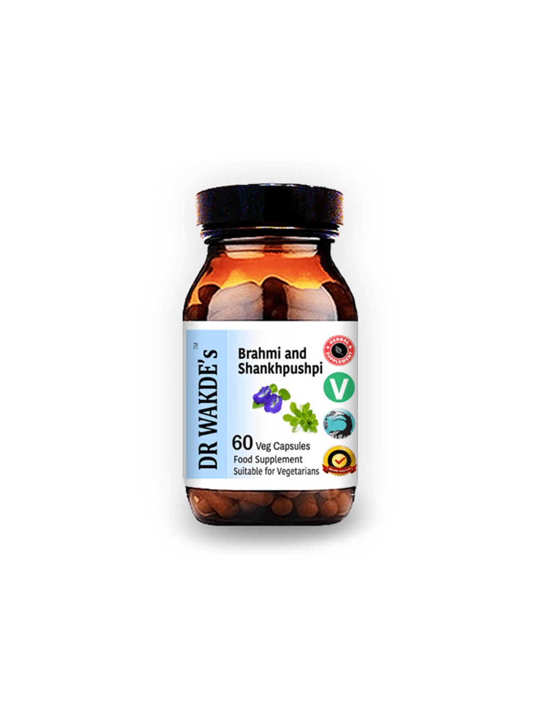 Brahmi y Shankhpushpi: estimula el cerebro y restaura las células nerviosas, 60 cápsulas