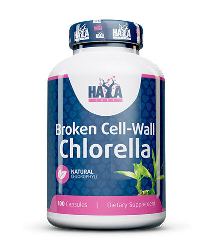Chlorella de la pared celular rota 500 mg./100 tapas.
