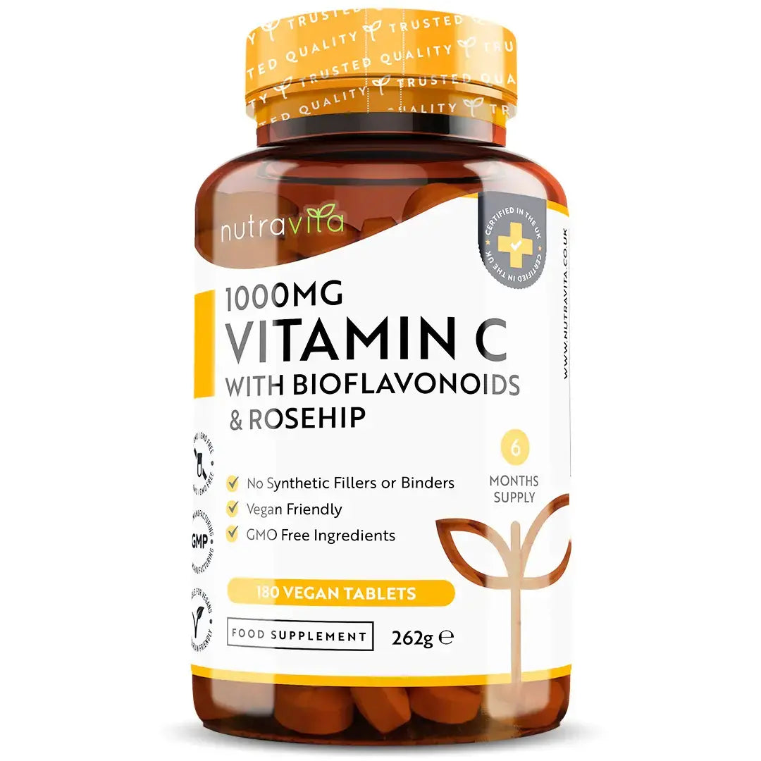 Vitamín C 1000 mg s bioflavonoidy a šípky 180 <tc>Nutravita</tc> tablety