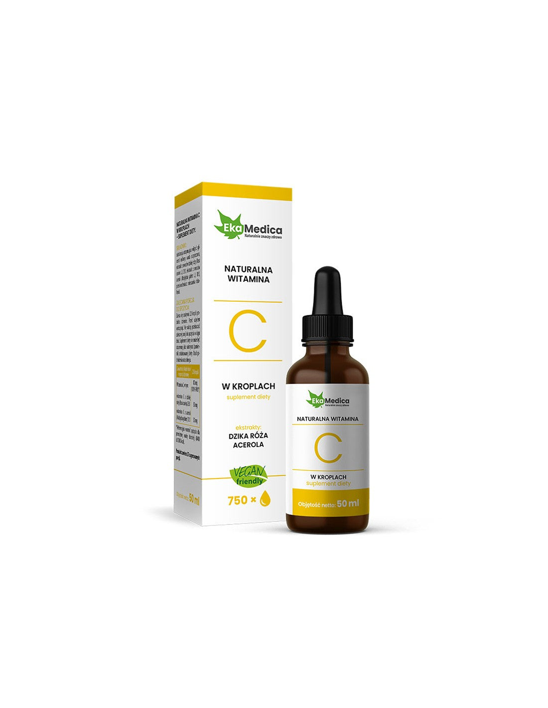 Přírodní vitamín C 80 mg kapky, 50 ml ekamedica