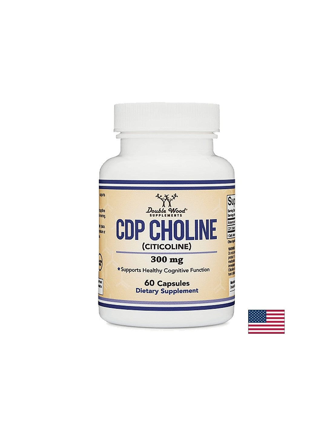 CDP Choline (Citicoline), 300 mg, 60 capsules Double Wood