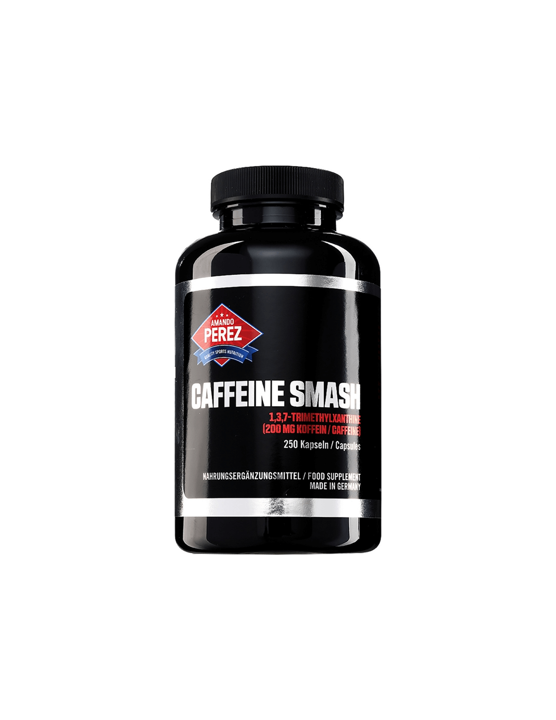 Caffeine Smash (1,3,7-Trimethylxanthine) / Caffeine, 200 mg, 250 capsules Vitabay