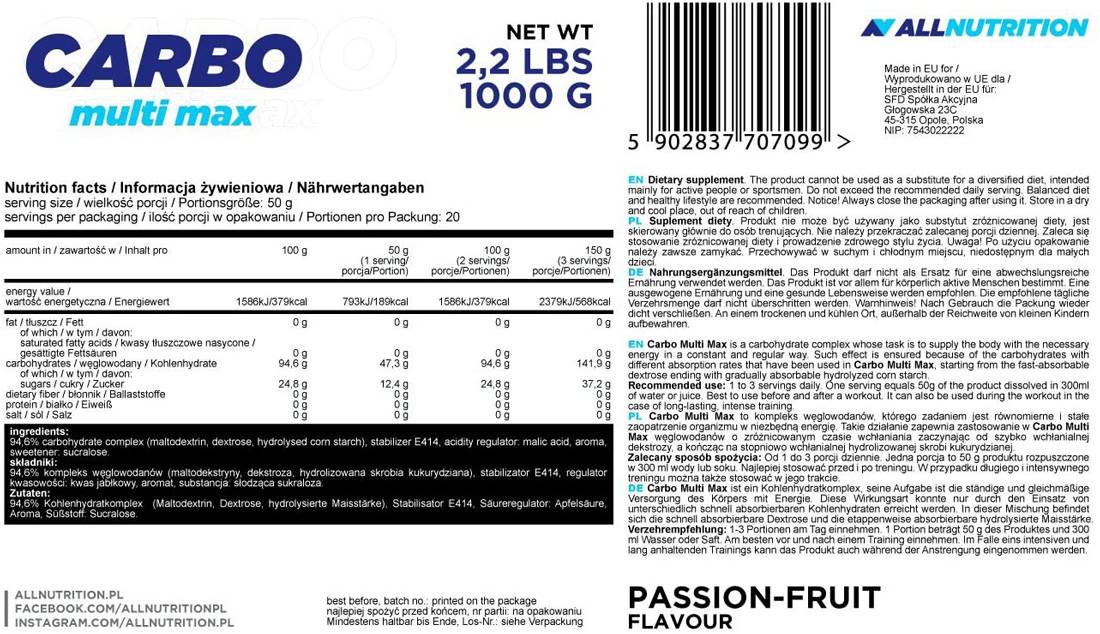 „Carbo Multi Max“ - 3000 gramų