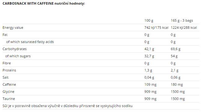 Carbosnack with Caffeine Sachet 18 x 55 grams