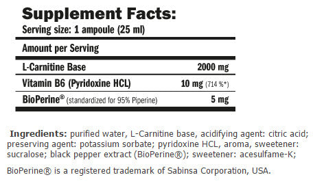 Carniline ® Pro Fitness 2000 / 25ml. / 1 amp.