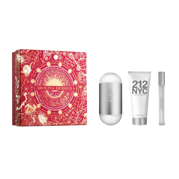 <tc>CAROLINA HERRERA</tc> 212 Nyc toaletní voda s rozprašovačem 100 ml sada 3 kusů Vánoce 2023