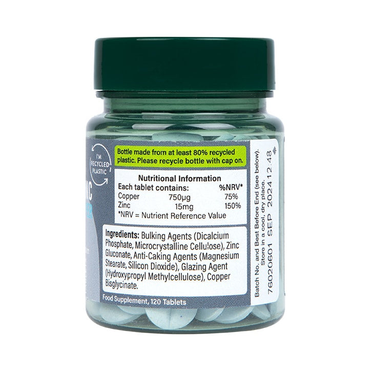 Chelated Zinc & Copper 15mg - 120 Tablets