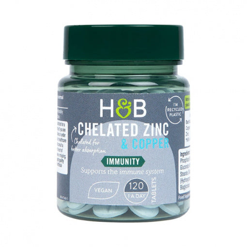 Chelated Zinc & Copper 15mg - 120 Tablets