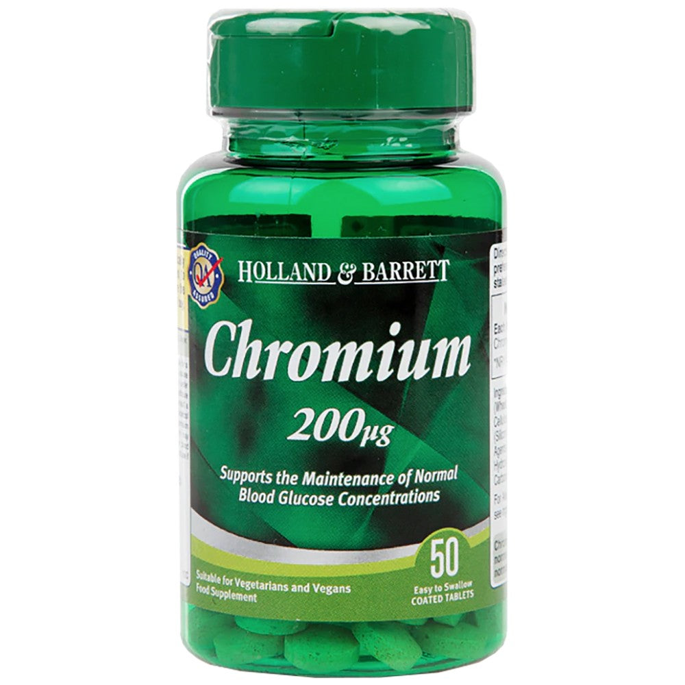 Cromo 200 mcg - 50 tabletas