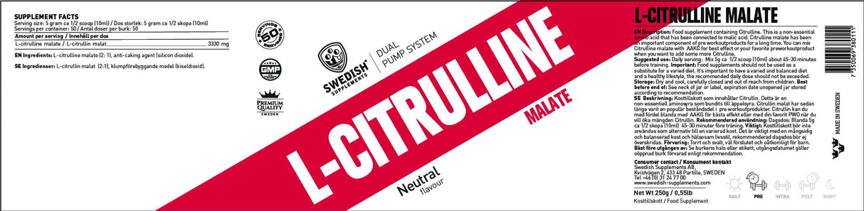 Citrulline Malate - 250 grams