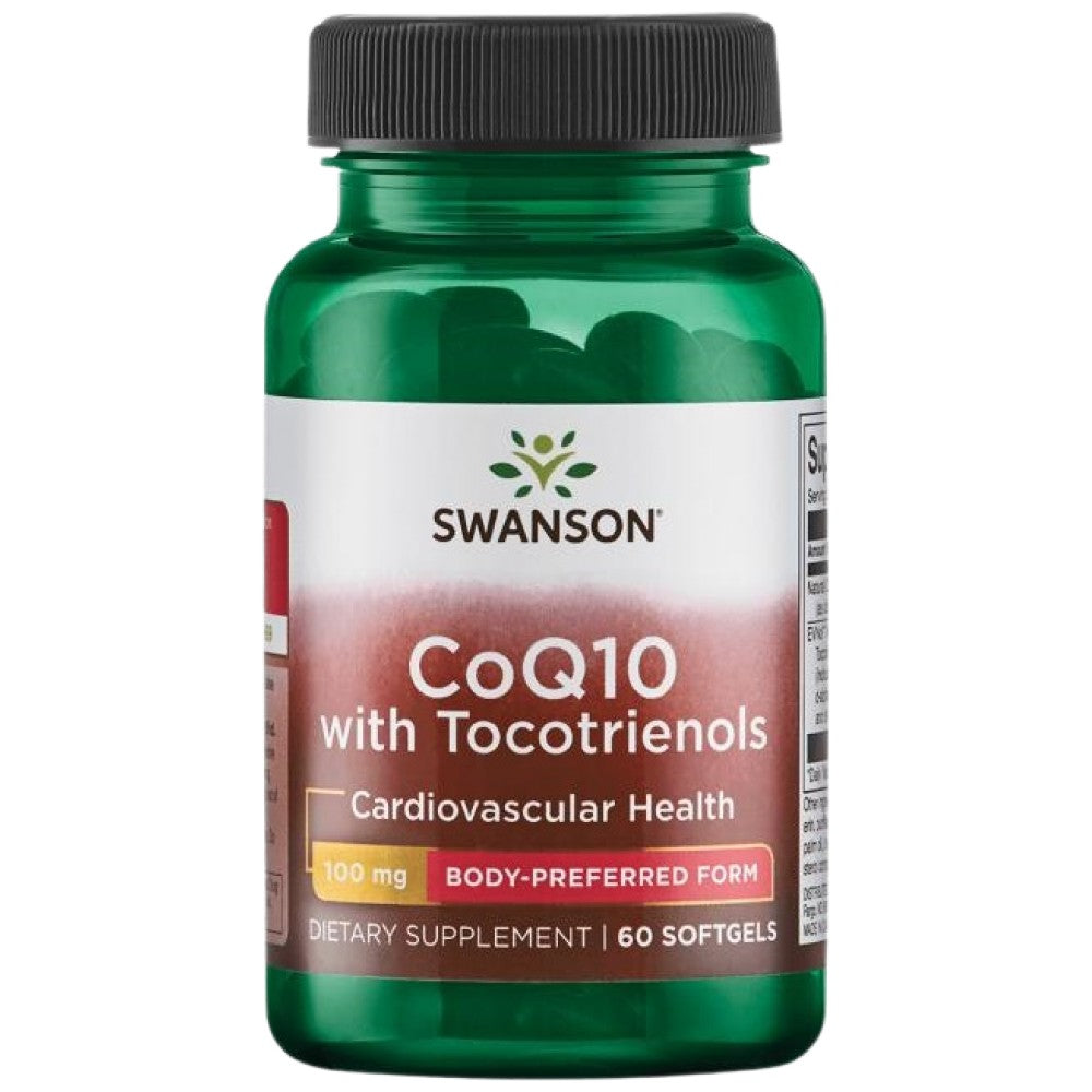 COQ10 100 mg | Z 10 mg tocotrienols 60 żelowych kapsułek