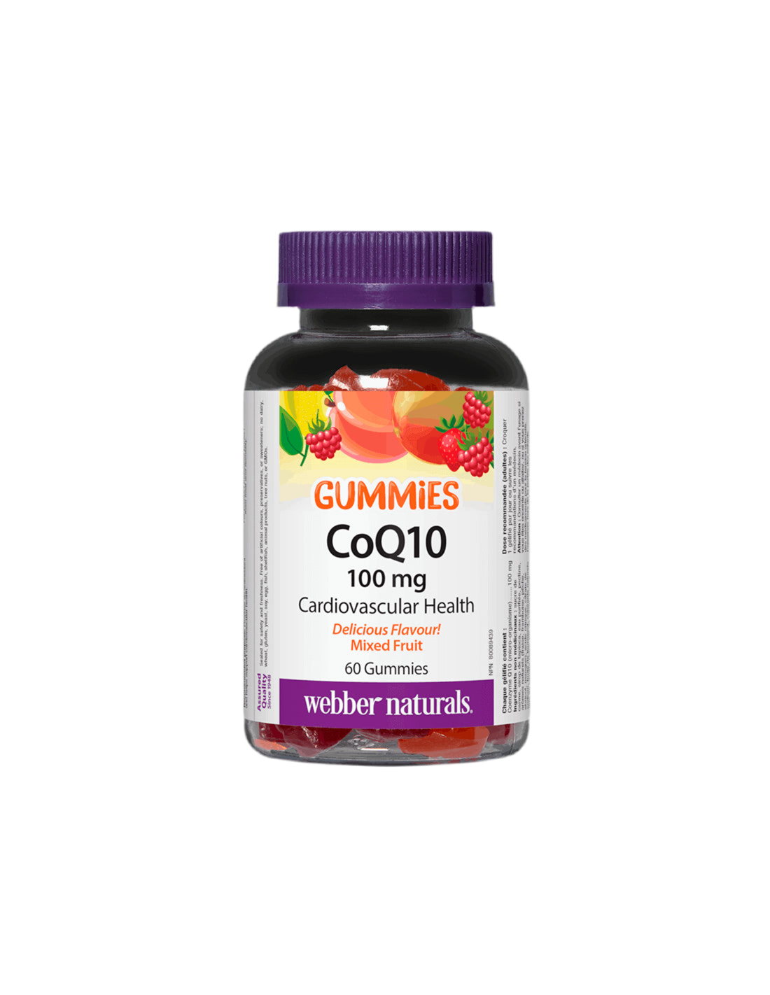 CoQ10 Gummies / Coenzyme Q10 100 mg, 60 jelly tablets Webber Naturals