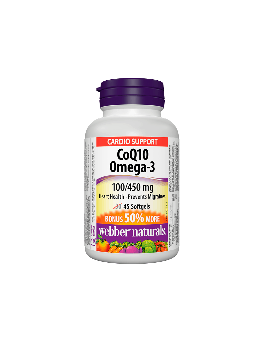 Coq10 & Omega-3/ Coenzyme Q10 100 mg + Omega-3 450 mg x 45 měkkých tobolek