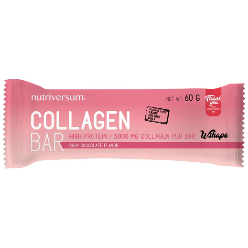 Barra de colágeno | Barra de proteína alta com 5000 mg de colágeno hidrolisado - 60 gramas
