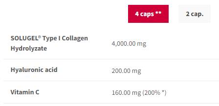Kolagen max | Solegel® z kwasem hialuronowym i witaminą C - 180 kapsułek