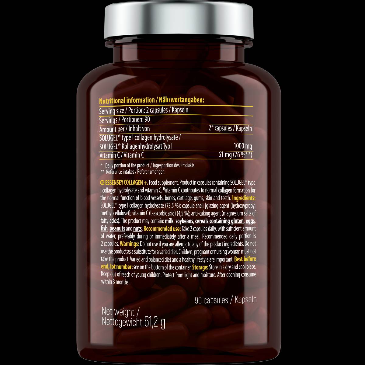 Kolagenas+ | Su vitaminu C - 90 kapsulėmis