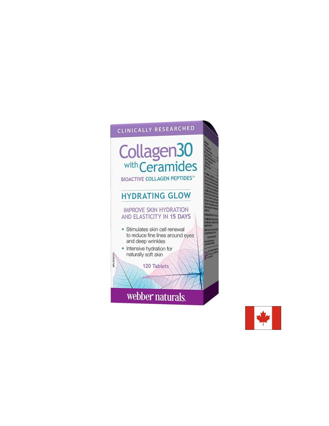 Collagen30® con ceramidas - Colágeno + ceramidas, 120 comprimidos <tc>Webber Naturals</tc>