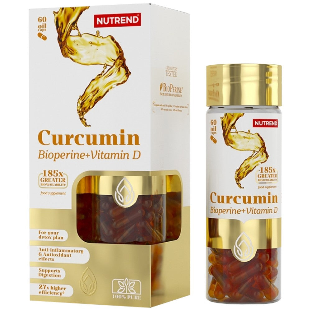 Kurkumina + bioperina + witamina D - 60 kapsułek