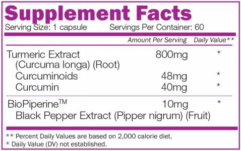 Curcumin and Bio Perine - 60 capsules