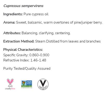 Cypress Oil | 100% Pure Cupressus Sempervirens - 30 ml