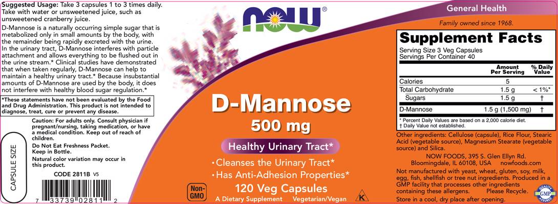 D -mannozė 500 mg - 240 kapsulės