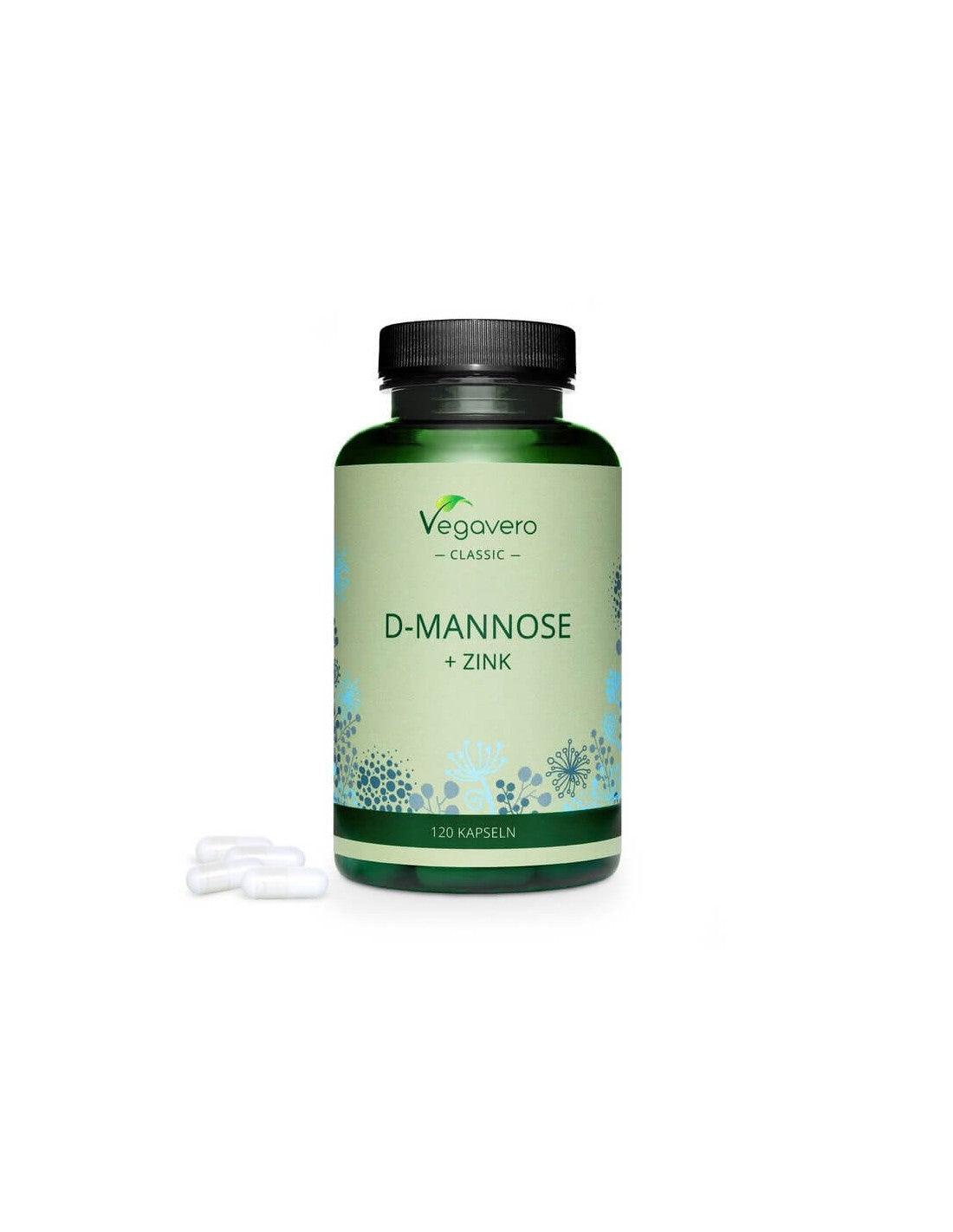 D-mannose + zinc/ D-mannose + zinc, 120 capsules, 100% Vegan Vegavero