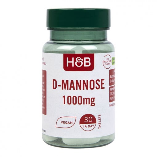 D-manozė (D-Mannozė) 1000 mg 30 „Holland & Barrett“ tabletės