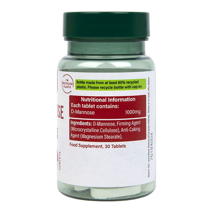 D-manozė (D-Mannozė) 1000 mg 30 „Holland & Barrett“ tabletės