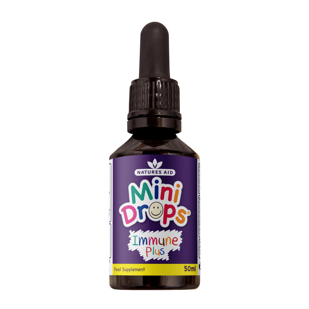 Immune formula with elderberry drops for children (Mini Drops Immune Plus) 50ml NaturesAid