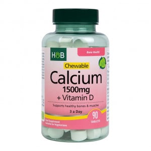 Chewable Calcium 1500 mg + Vitamin D - 90 Chewable Tablets