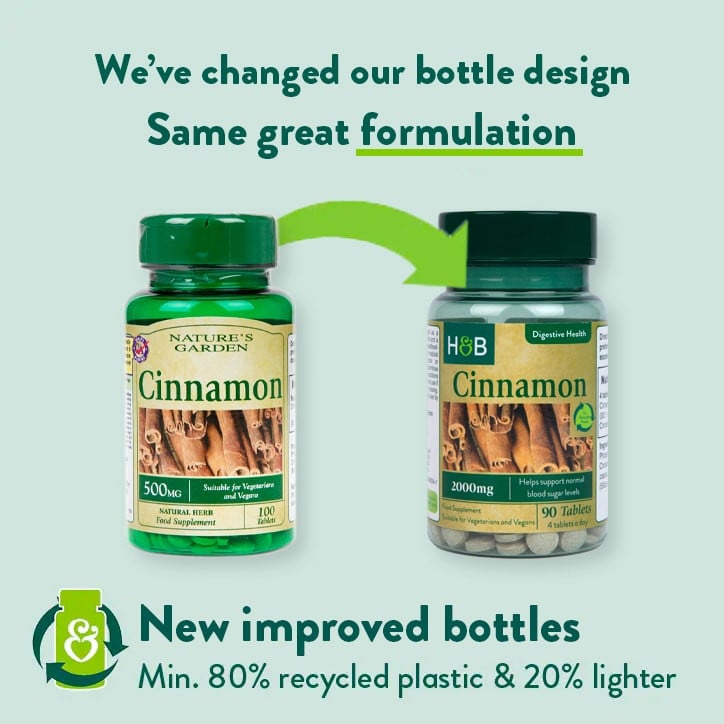 Cinnamon 500mg 90 tablets HOLLAND & BARRETT