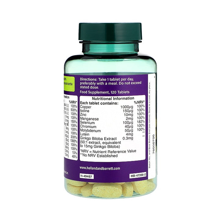 Multivitamins and minerals for adults ABC-Z 50+ 120 tablets HOLLAND & BARRETT