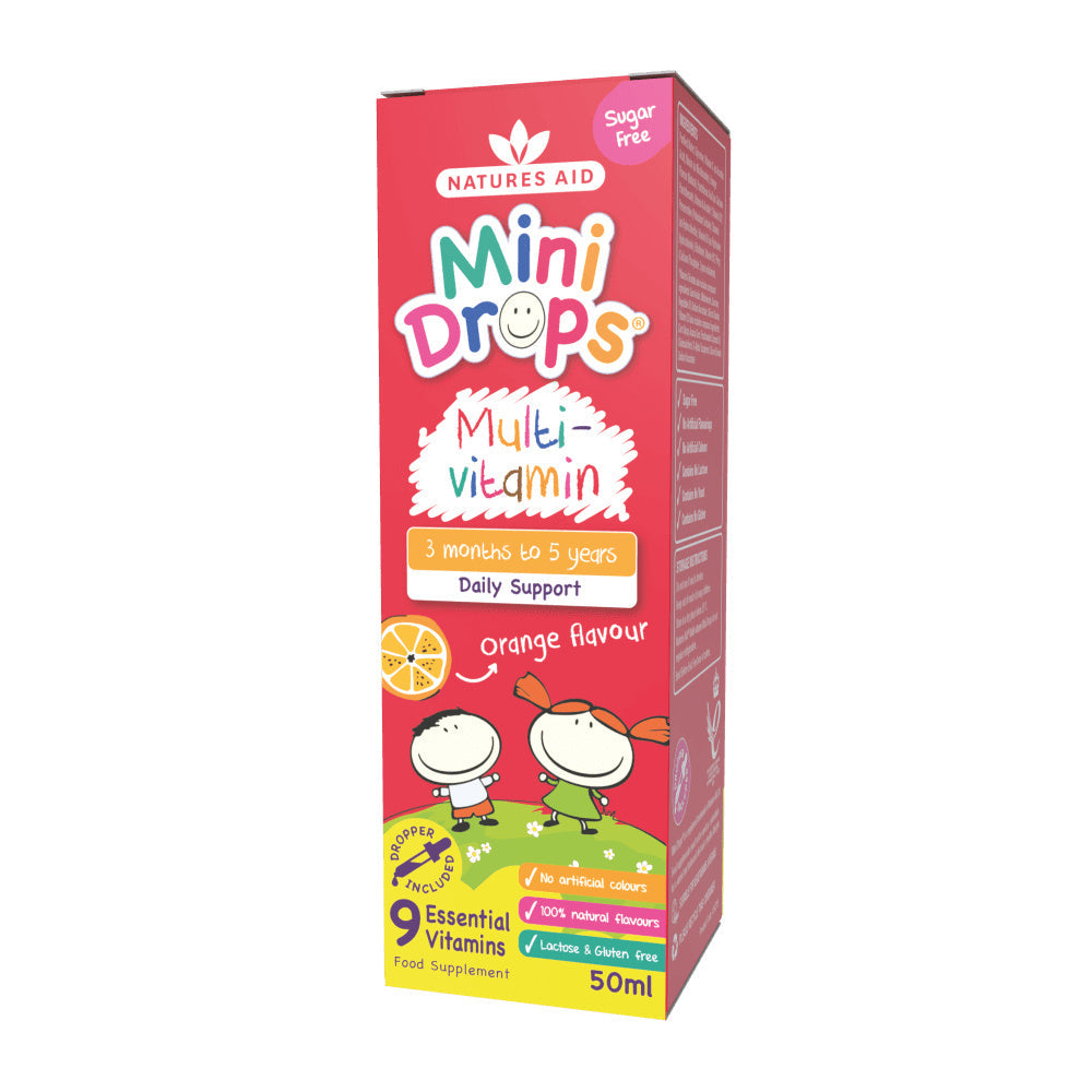 Krople multiwitaminy dla dzieci (mini krople multi-witamina) 50 ml Natureaid