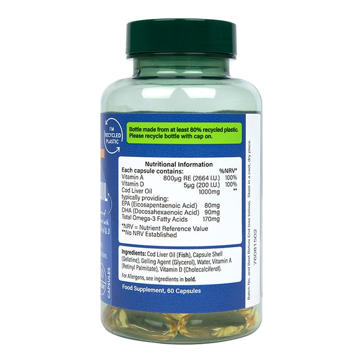Cod Liver Oil 1000 mg - 60 Gel capsules