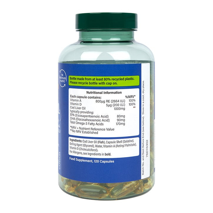 Cod Liver Oil 1000 mg - 120 Gel capsules