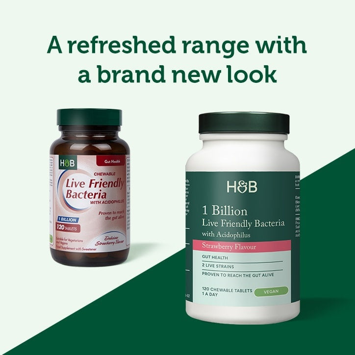 Probiotic with Acidophilus (Chewable Acidophilus Strawberry 1 Billion) 1 billion. 120 chewable tablets HOLLAND & BARRETT