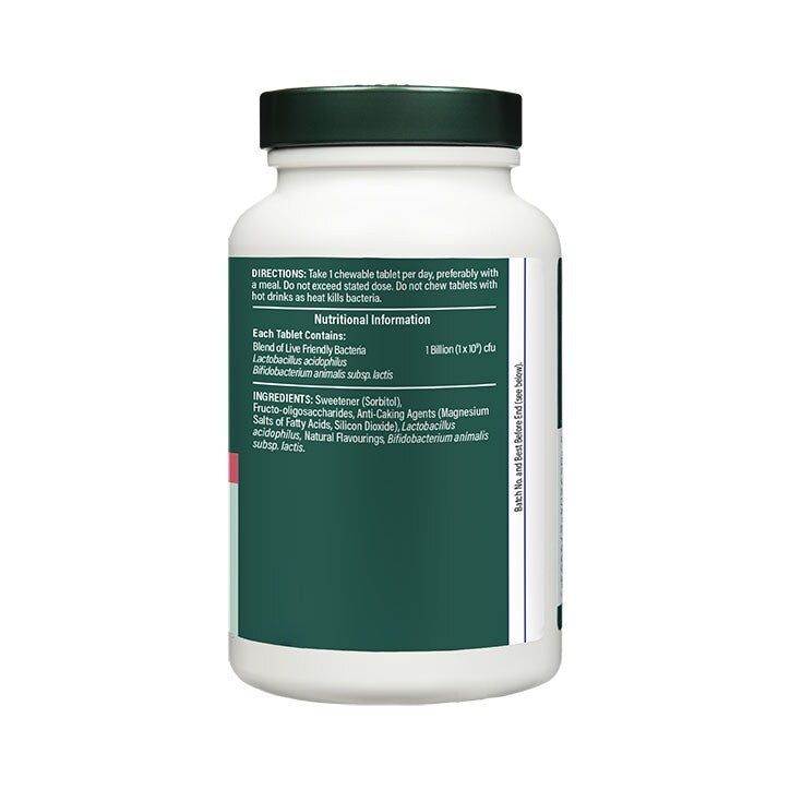 Probiotic with Acidophilus (Chewable Acidophilus Strawberry 1 Billion) 1 billion. 120 chewable tablets HOLLAND & BARRETT