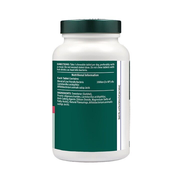 Probiotesch mat saueroplamus (chewable Saidophilus Äerdwebberry 3 Milliarde) 3mld. 120 Holland & Barrett Chewing Pëllen