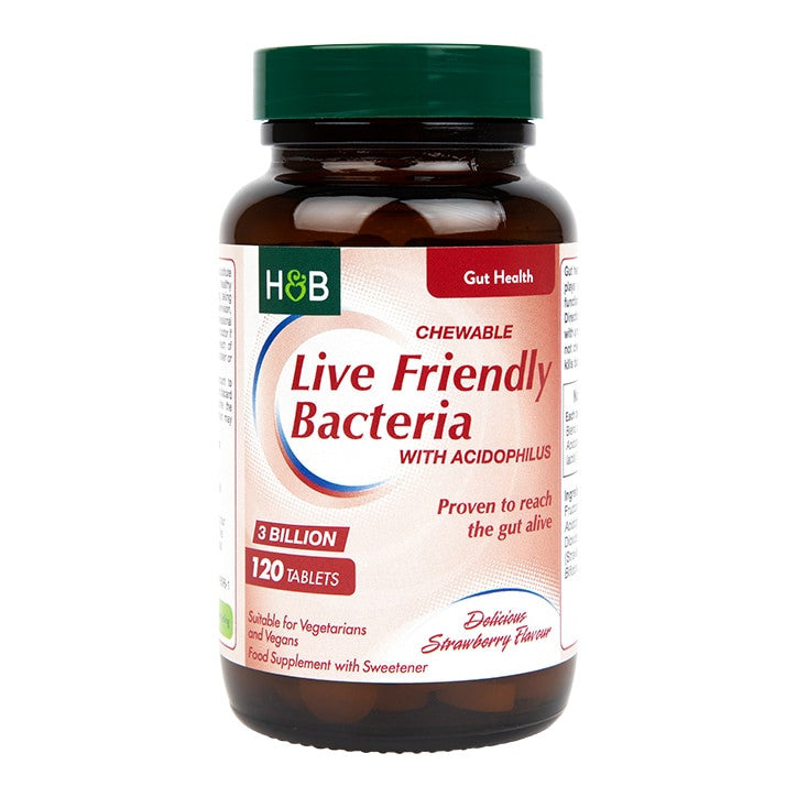 Probiotesch mat saueroplamus (chewable Saidophilus Äerdwebberry 3 Milliarde) 3mld. 120 Holland & Barrett Chewing Pëllen