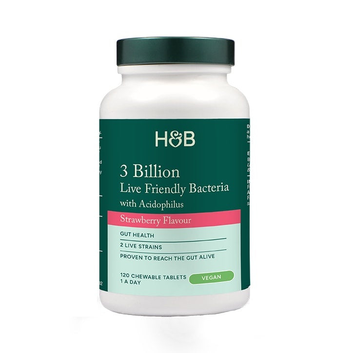 Probiotesch mat saueroplamus (chewable Saidophilus Äerdwebberry 3 Milliarde) 3mld. 120 Holland & Barrett Chewing Pëllen