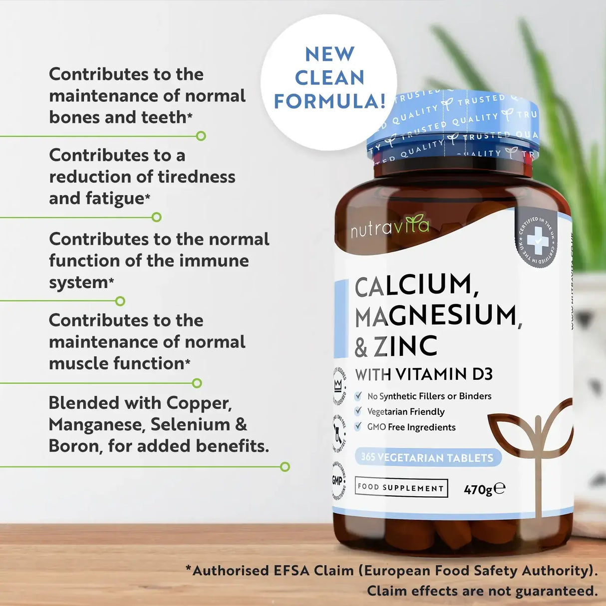Calcium, Magnesium, Zinc and Vitamin D3 - 365 tablets