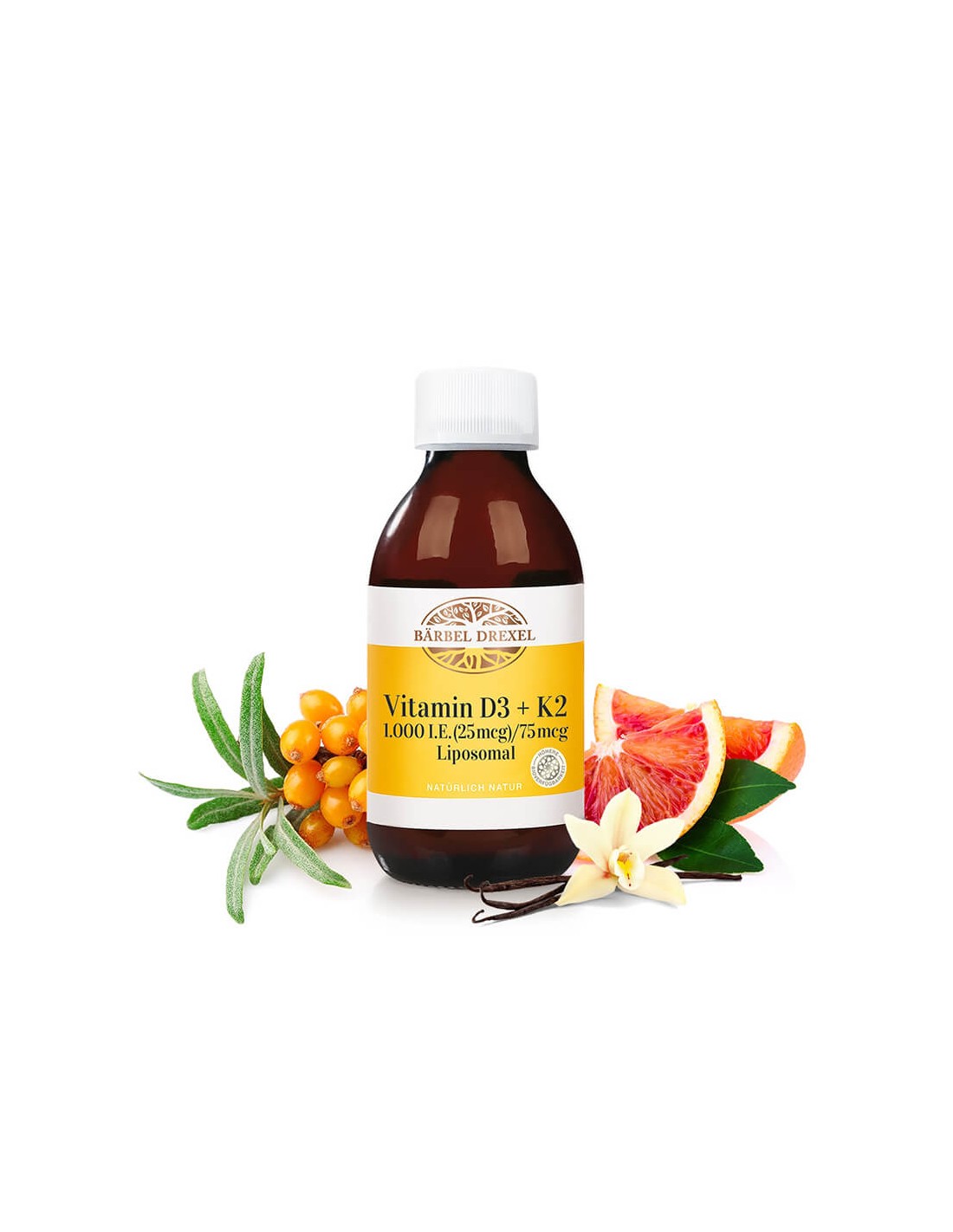 Vitamíny D3 + K2 s vysokou vstřebatelností - Pro zdraví kostí a srdce, 150 ml <tc>Bärbel Drexel</tc>