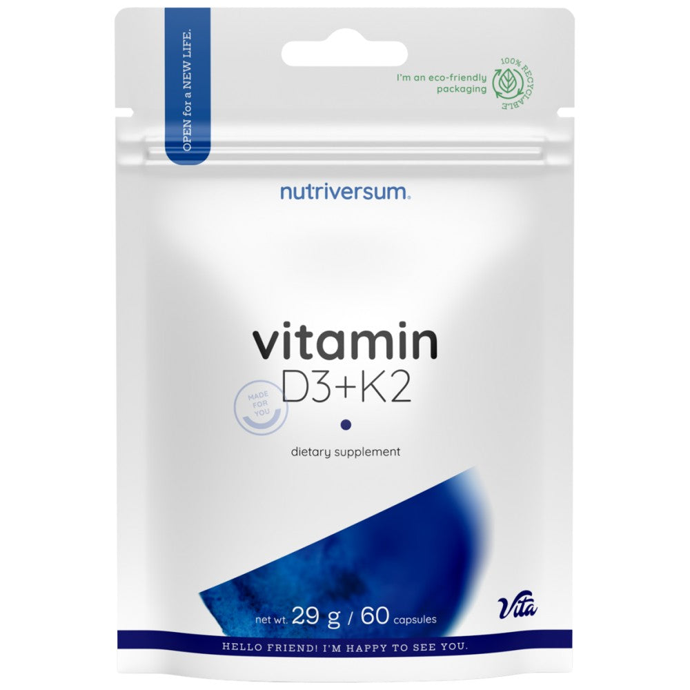 D3 + K2 Vitamino 60 kapsulės