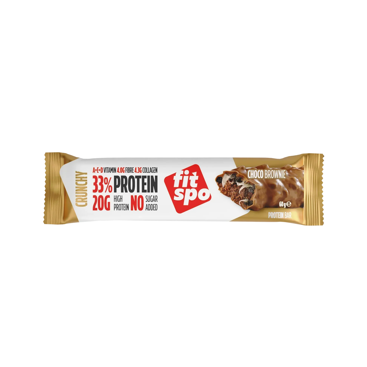 Delight+ Crunchy Protein Bar Chocolate Brownie - 12 x 60 grams